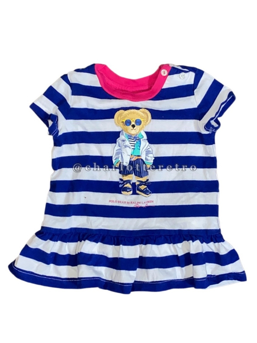 Ralph Lauren • Striped Polo Bear Top